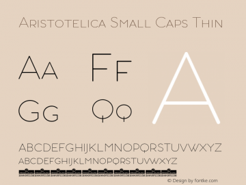 AristotelicaSmallCaps-Thin Version 1.000图片样张