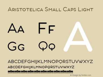 AristotelicaSmallCaps-Light Version 1.000图片样张