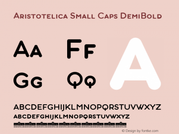 AristotelicaSmallCaps-DemiBold Version 1.000图片样张