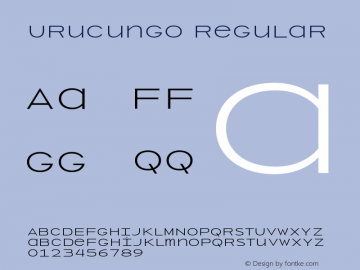 Urucungo-Regular Version 1.000;PS 001.000;hotconv 1.0.88;makeotf.lib2.5.64775图片样张