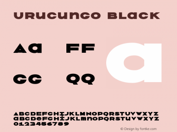 Urucungo Black Bold Version 1.000;PS 001.000;hotconv 1.0.88;makeotf.lib2.5.64775图片样张
