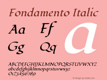 Fondamento-Italic Version 1.000图片样张