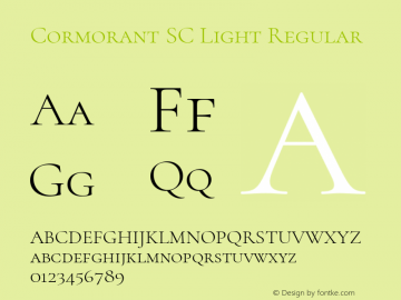 Cormorant SC Light Version 3.303图片样张