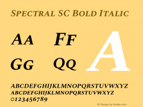 Spectral SC Bold Italic Version 2.001图片样张