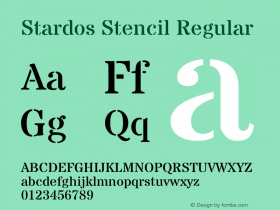 Stardos Stencil Regular Version 1.000图片样张