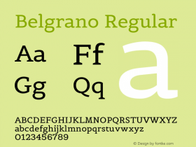 Belgrano Regular Version 1.003图片样张