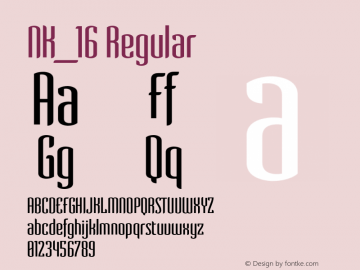 NK_16 Regular OTF 1.000;PS 001.000;Core 1.0.29图片样张