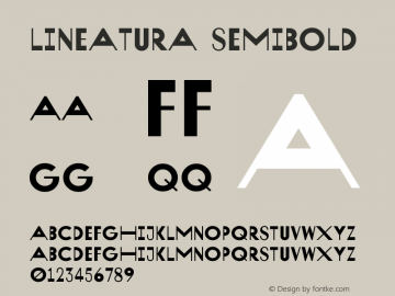 Lineatura SemiBold Version 1.001; Fonts for Free; vk.com/fontsforfree图片样张