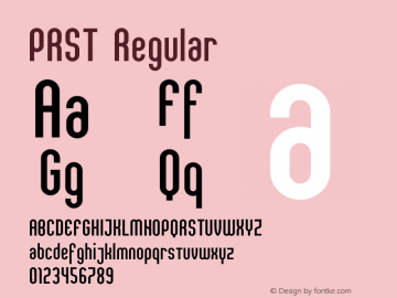 PRST Regular OTF 1.000;PS 001.000;Core 1.0.29 Font Sample