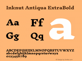 Inknut Antiqua ExtraBold Version 1.003图片样张