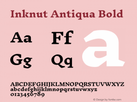 Inknut Antiqua Bold Version 1.003图片样张