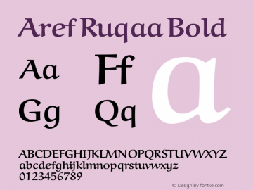 Aref Ruqaa Bold Version 1.0g based on 0.7图片样张
