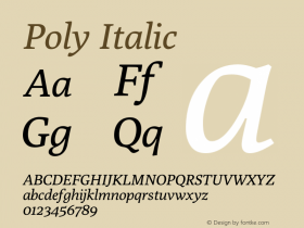 Poly-Italic Version 1.003图片样张