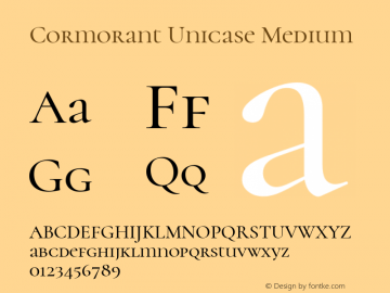 Cormorant Unicase Medium Version 3.303图片样张