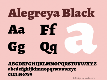 Alegreya Black Version 2.003; ttfautohint (v1.6)图片样张