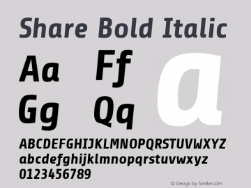 Share Bold Italic Version 1.002图片样张