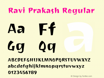 Ravi Prakash Version 1.0.4; ttfautohint (v1.2.42-39fb)图片样张