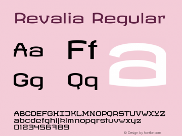 Revalia-Regular Version 1.001图片样张