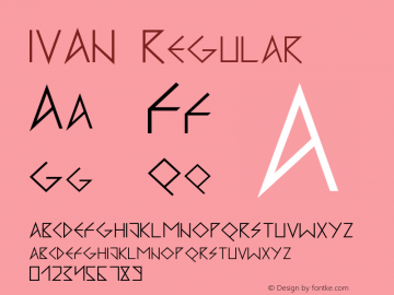 IVAN Regular OTF 1.000;PS 001.001;Core 1.0.29 Font Sample