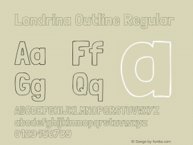 Londrina Outline Regular Version 1.002图片样张