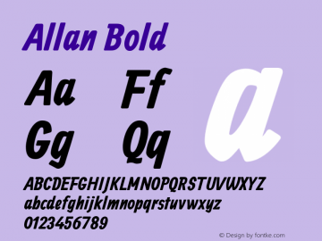 Allan Bold Version 1.005图片样张