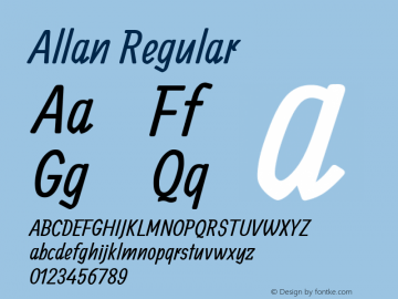 Allan Regular Version 1.002图片样张