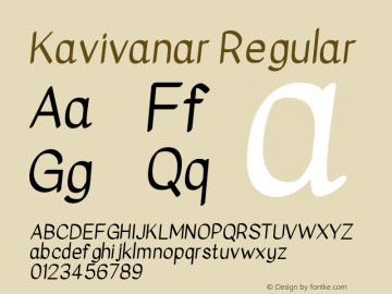 Kavivanar Regular Version 1.88图片样张