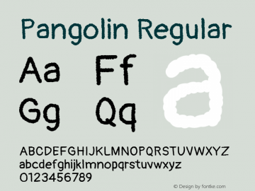 Pangolin Regular Version 1.100图片样张