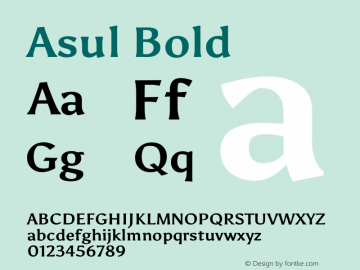 Asul Bold Version 1.002图片样张