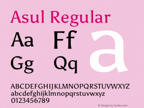 Asul Regular Version 1.002图片样张