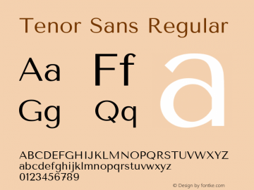 Tenor Sans Version 1.1图片样张