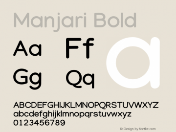 Manjari Bold Version 1.710图片样张