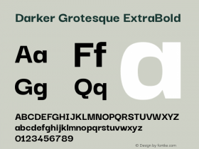 Darker Grotesque ExtraBold Version 1.000; ttfautohint (v1.8.3)图片样张