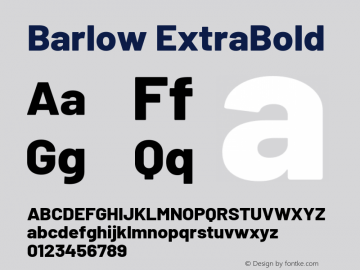 Barlow ExtraBold Version 1.408图片样张