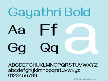 Gayathri Bold Version 1.000图片样张