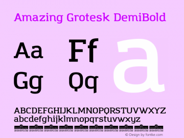 Amazing Grotesk DemiBold Version 1.001图片样张