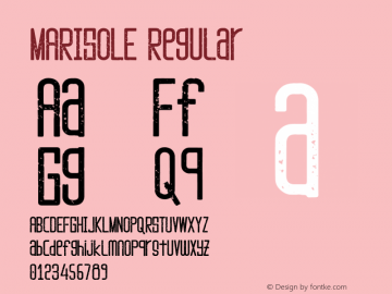 MARISOLE Version 1.002;Fontself Maker 3.1.1图片样张