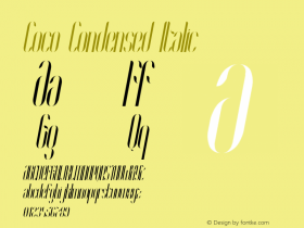 Coco-CondensedItalic Version 1.000;PS 001.001;hotconv 1.0.56图片样张