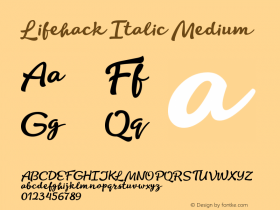 Lifehack Italic Medium 1.000图片样张