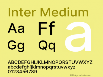 Inter Medium Version 3.010;git-aca7606f2图片样张