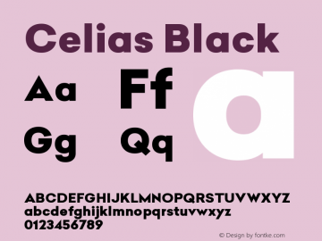 Celias Black Version 1.000;PS 001.000;hotconv 1.0.70;makeotf.lib2.5.58329;图片样张