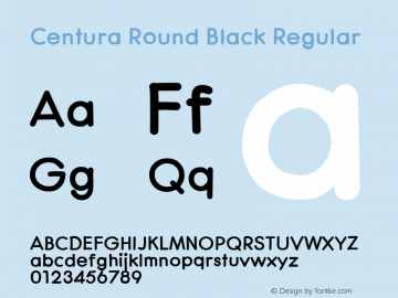 Centura Round Black Version 1.00 March 26, 2012图片样张