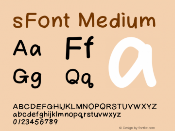 sFont Medium Version 001.000 Font Sample