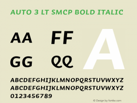 Auto 3 Lt SmCp Bold Italic Version 1.110;PS 001.110;hotconv 1.0.38;2004图片样张