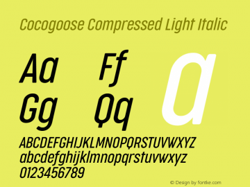 Cocogoose Compressed Light Ita Version 1.000;PS 001.000;hotconv 1.0.88;makeotf.lib2.5.64775图片样张