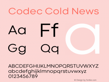 Codec Cold News 1.000图片样张