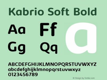 Kabrio Soft Bold Version 1.000图片样张