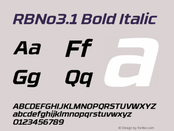 RBNo3.1-BoldItalic 1.000图片样张