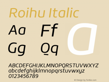 Roihu-Italic 1.000;com.myfonts.mika-melvas.roihu.italic.wfkit2.46j7图片样张