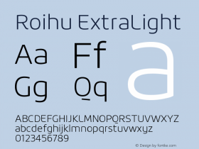 Roihu-ExtraLight Version 1.000;PS 001.001;hotconv 1.0.56;com.myfonts.mika-melvas.roihu.extra-light.wfkit2.46j9图片样张